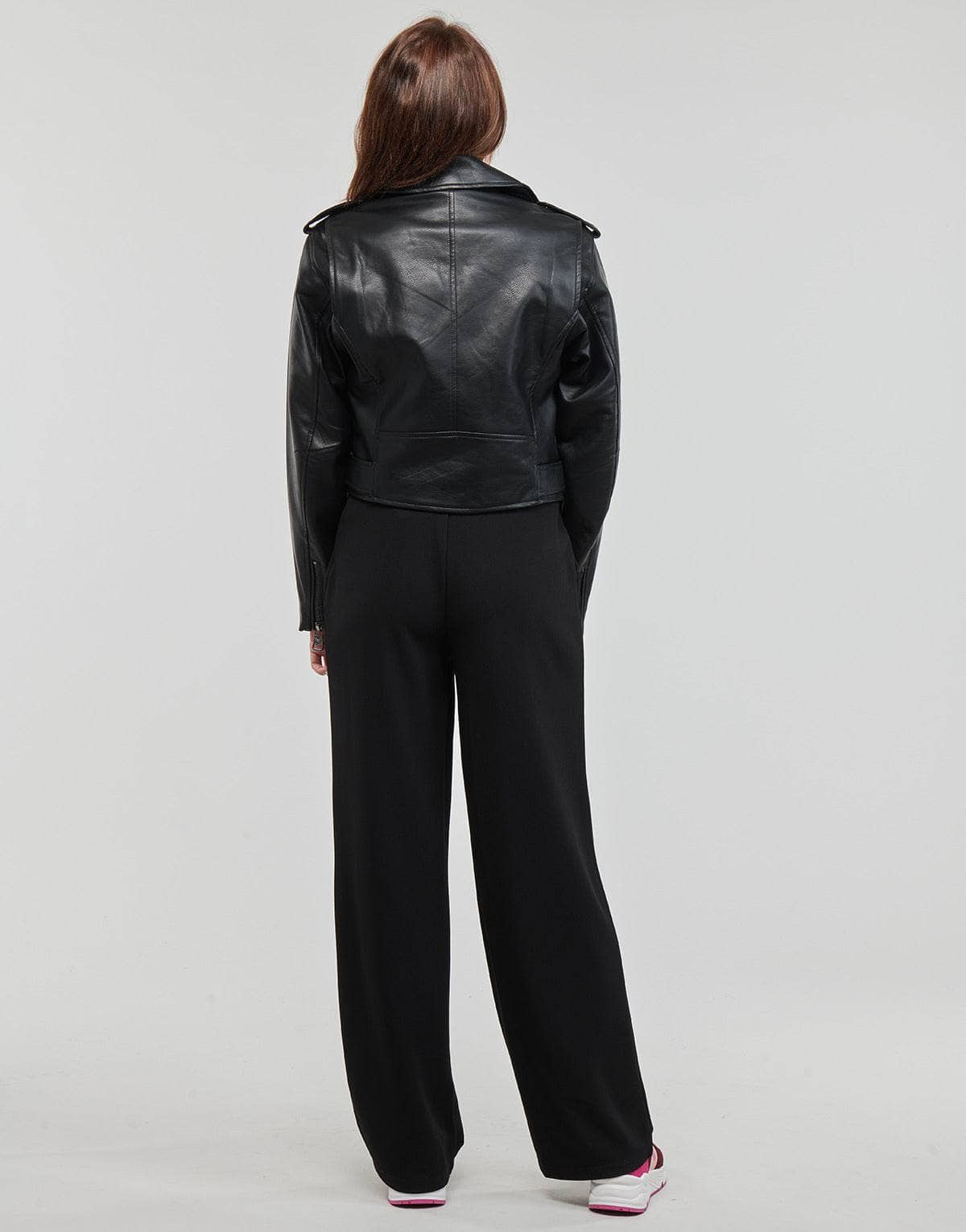 Giacca in pelle Donna Only ONLLOUIE FAUX LEAHTER BIKER OTW Nero