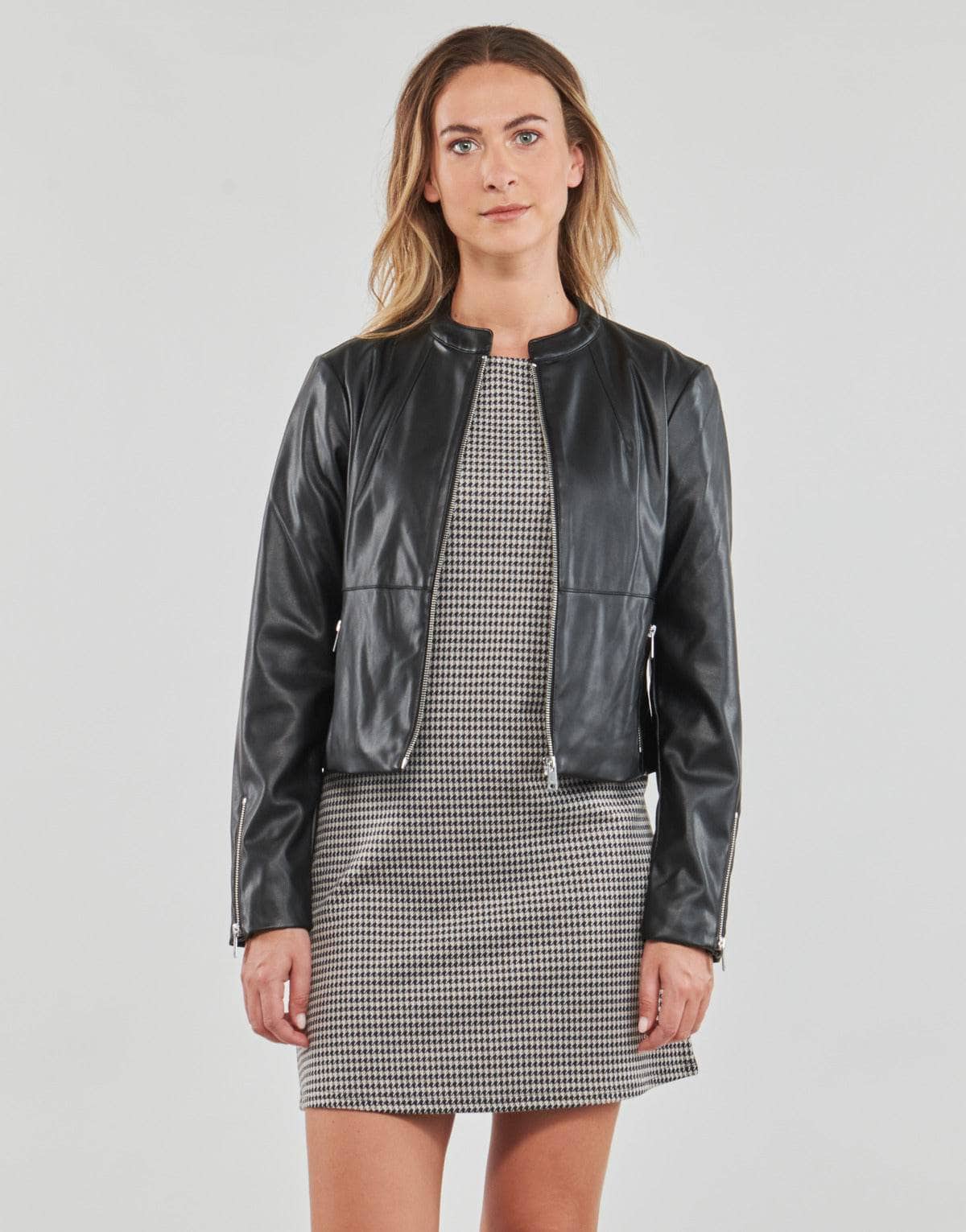 Giacca in pelle Donna Only ONLVICS FAUX LEATHER JACKET OTW Nero