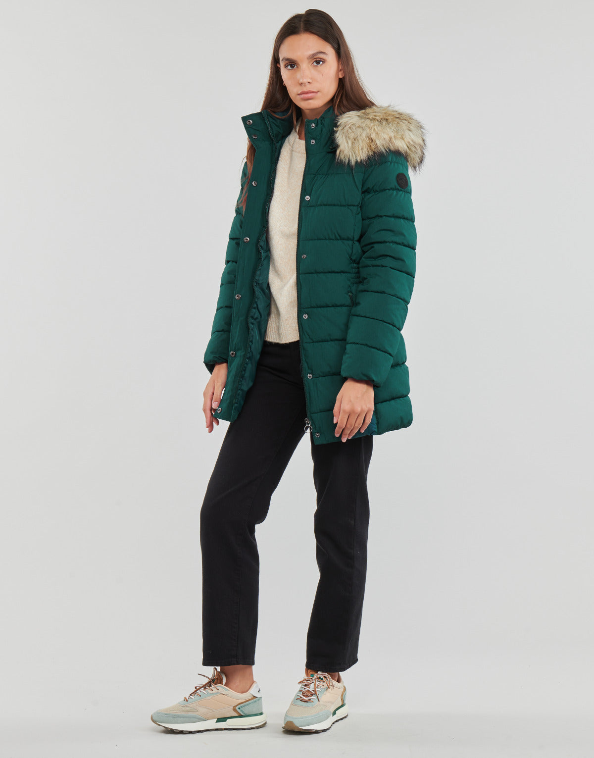 Piumino Donna Only  ONLNEWLUNA QUILTED COAT CC OTW  Verde