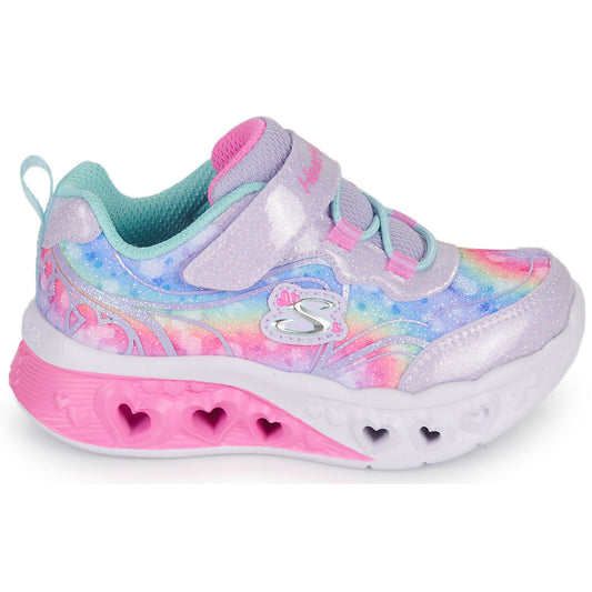 Scarpe bambini ragazza Skechers FLUTTER HEART LIGHTS Argento