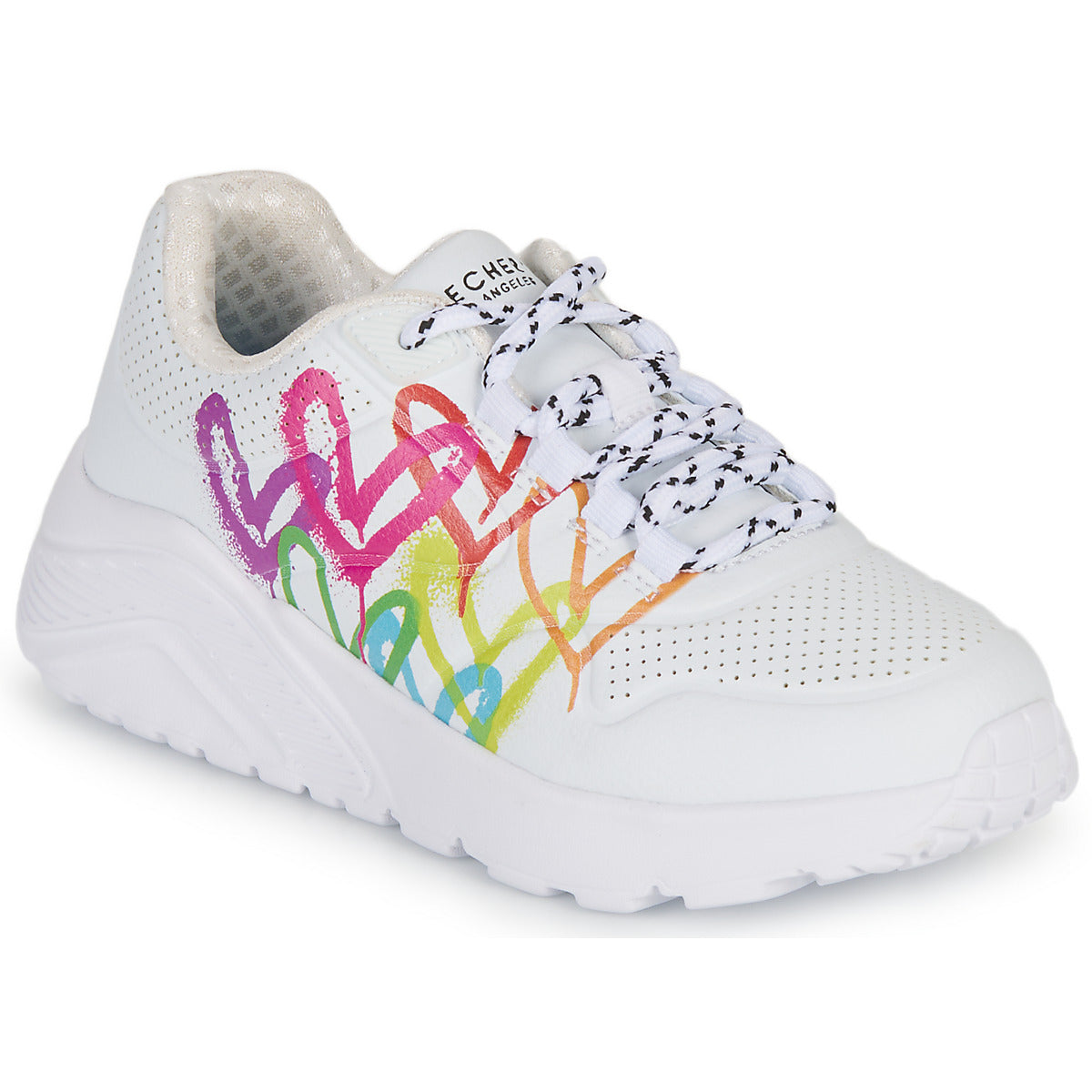 Scarpe bambini ragazza Skechers  UNO LITE  Bianco