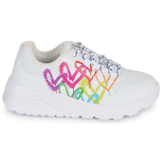 Scarpe bambini ragazza Skechers  UNO LITE  Bianco