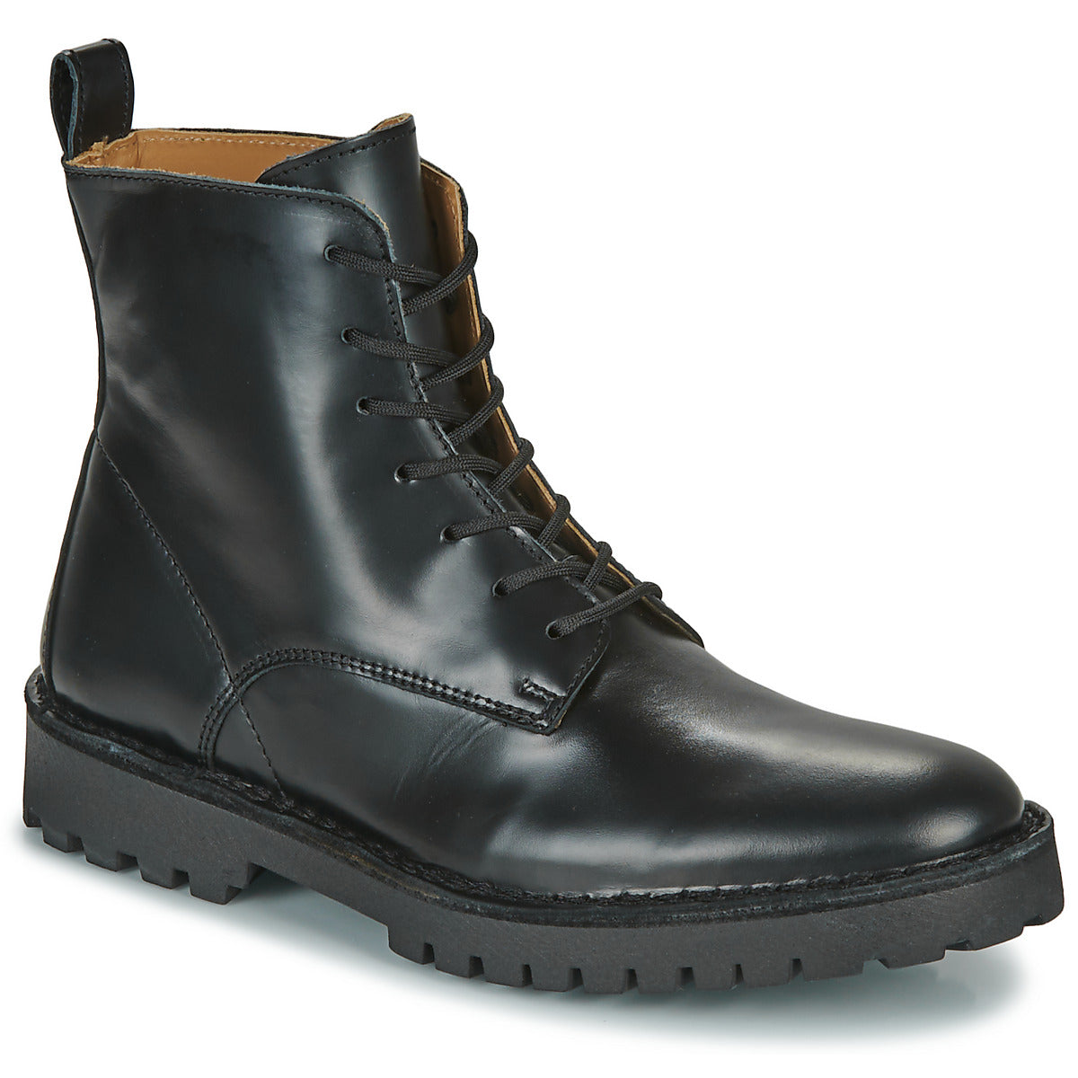 Stivaletti Uomo Selected SLHRICKY LEATHER LACE-UP BOOT Nero