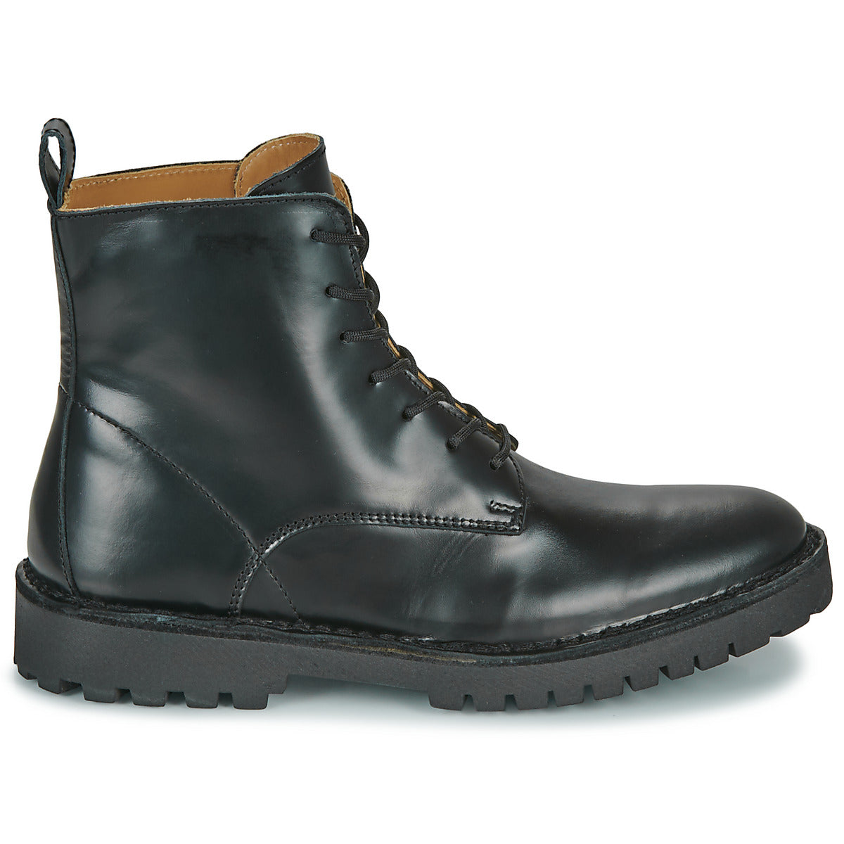 Stivaletti Uomo Selected SLHRICKY LEATHER LACE-UP BOOT Nero