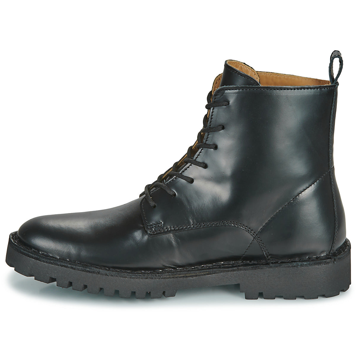 Stivaletti Uomo Selected SLHRICKY LEATHER LACE-UP BOOT Nero