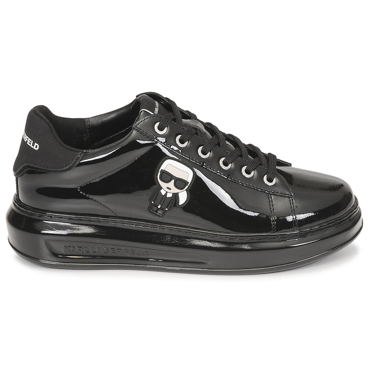 Sneakers basse Donna Karl Lagerfeld  KAPRI Ikon Shine Lo Unlined  Nero