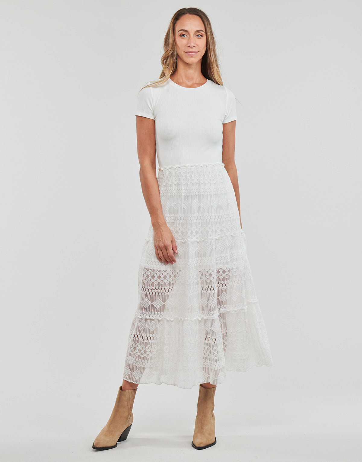 Abito lungo Donna Desigual DARLING Bianco