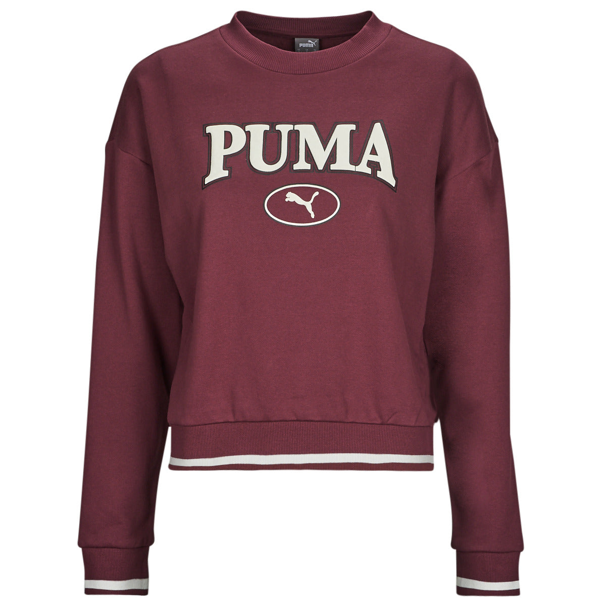 Felpa Donna Puma  PUMA SQUAD CREW FL  Bordeaux