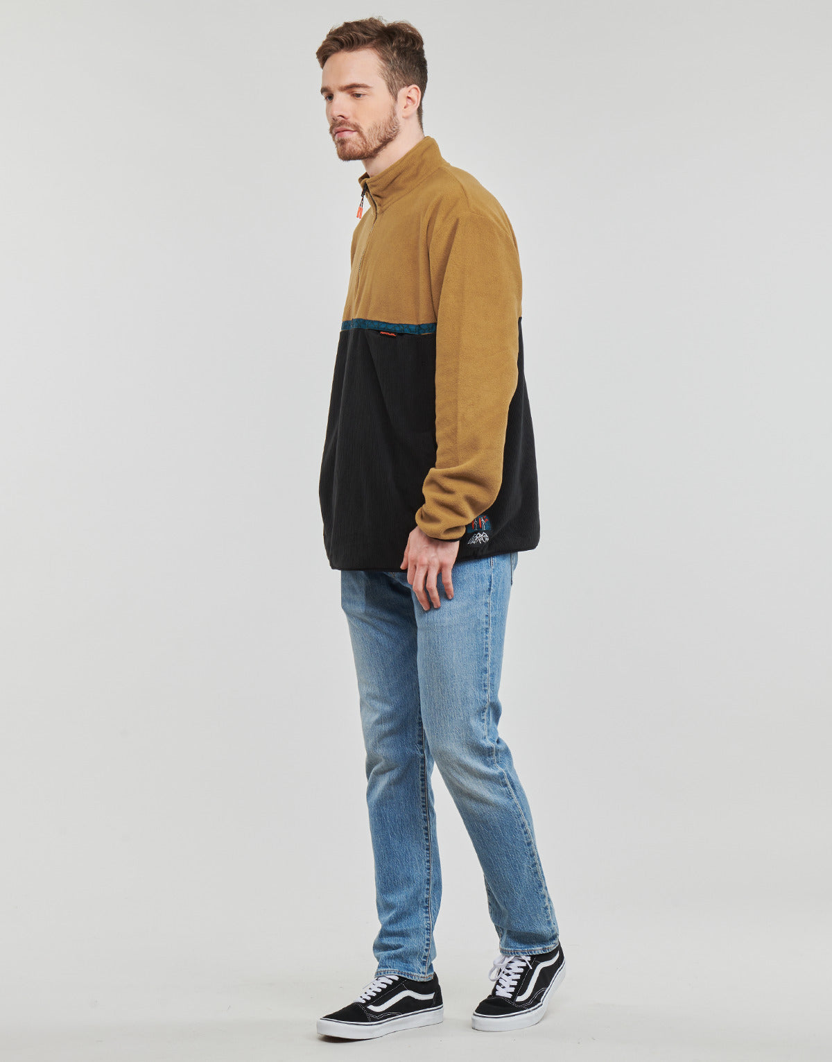 Felpa Uomo Rip Curl JOURNEY POLAR FLEECE CREW Nero