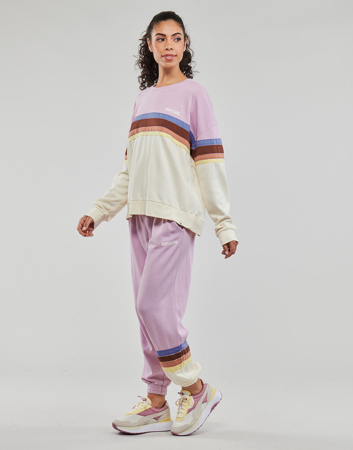 Felpa Donna Rip Curl SURF REVIVAL CREW Beige