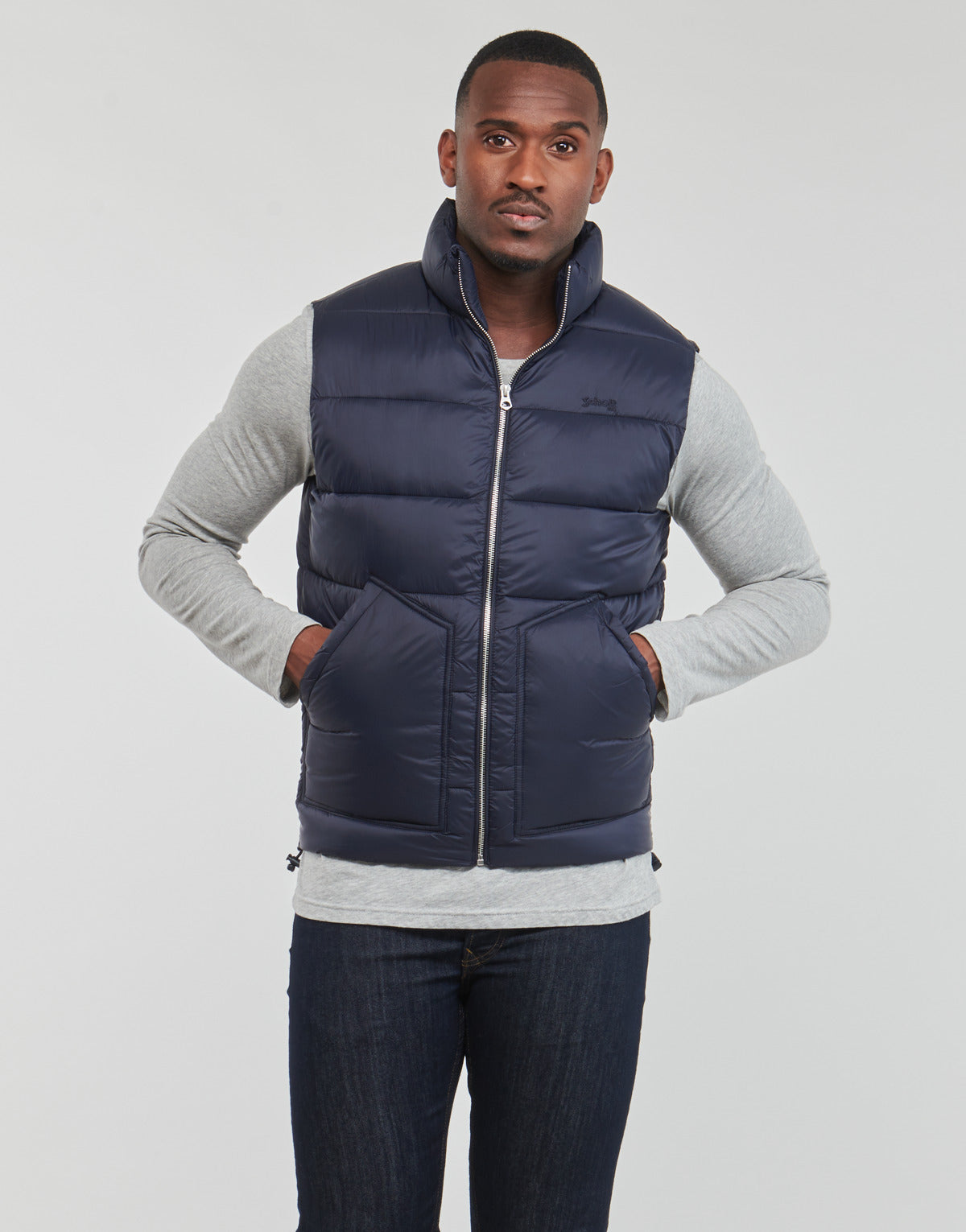 Piumino Uomo Schott HAWK V-RS Marine