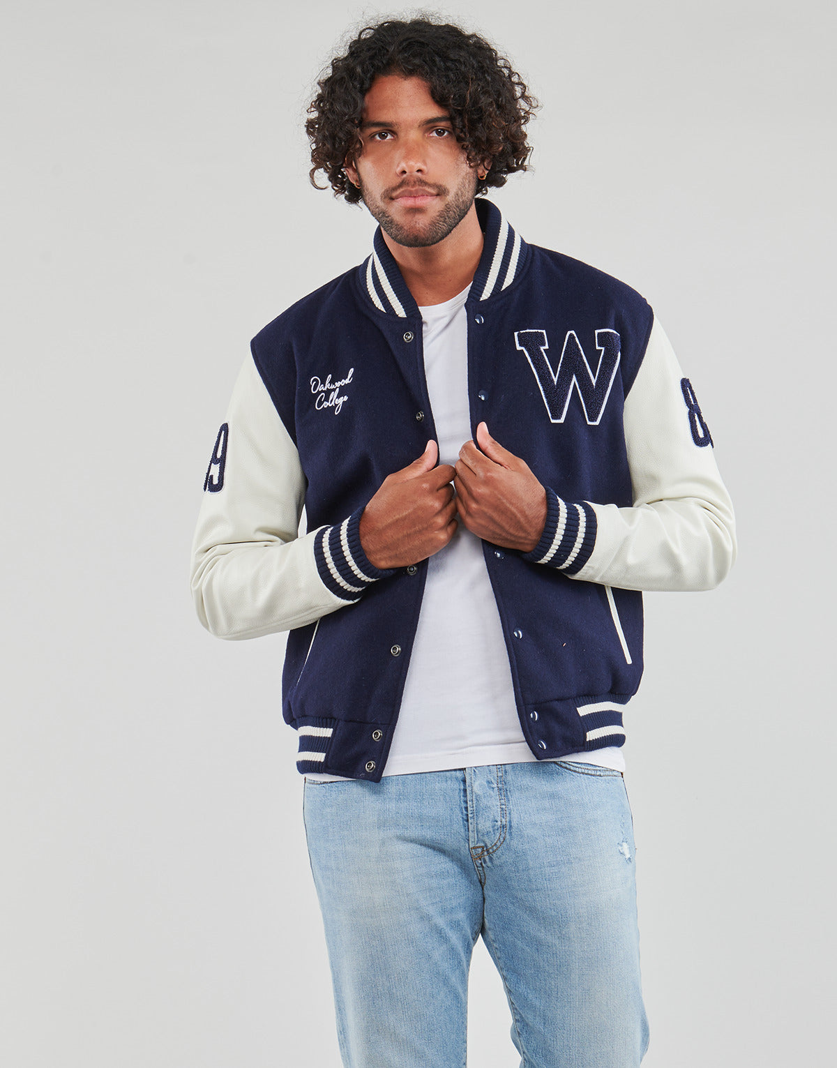 Giacca in pelle Uomo Oakwood COLLEGE BI Blu