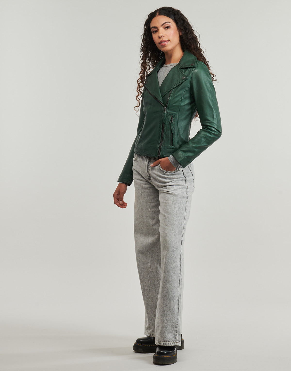 Giacca in pelle Donna Oakwood  CLIPS  Verde