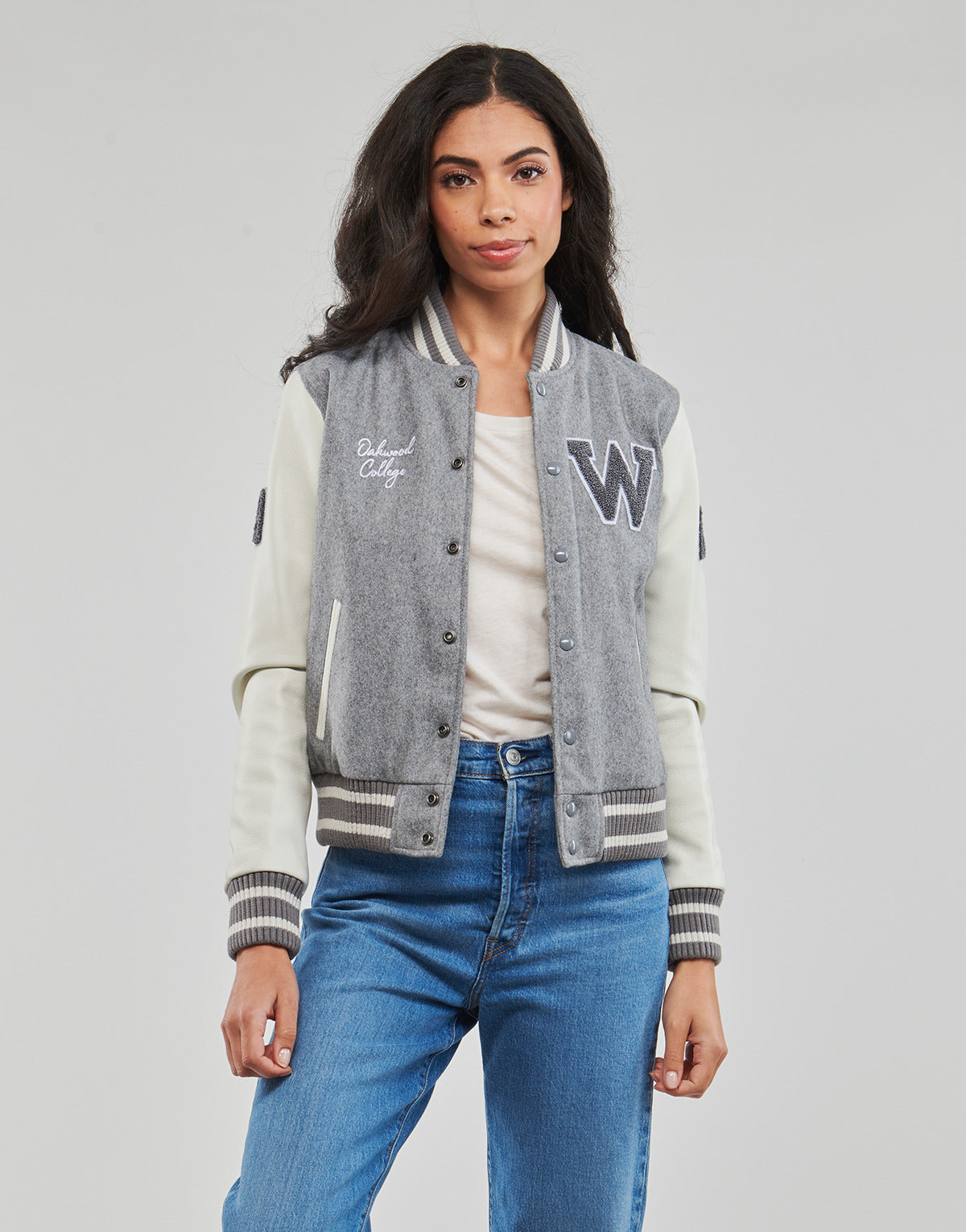 Giacca in pelle Donna Oakwood  GRADUATE BI  Grigio