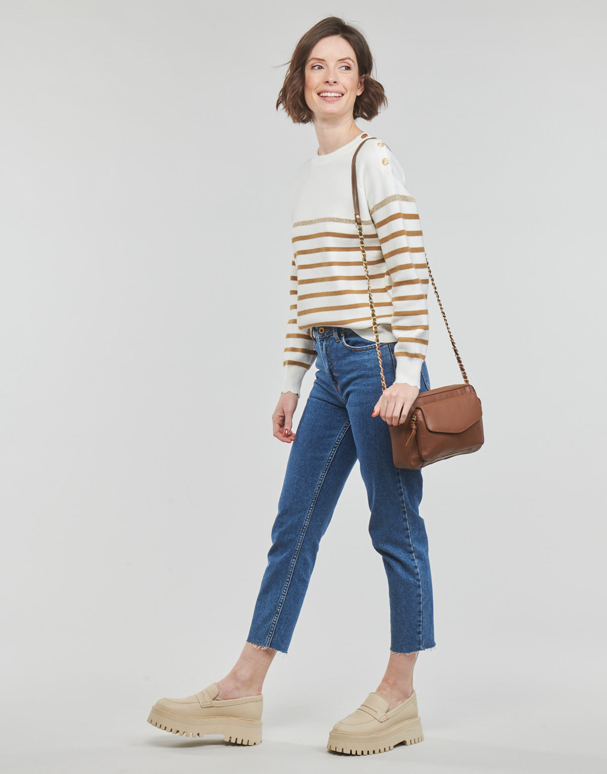 Maglione Donna Betty London STRANDY Bianco