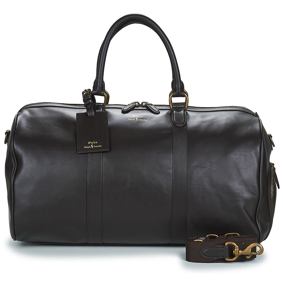 Borsa da viaggio Uomo Polo Ralph Lauren  DUFFLE-DUFFLE-SMOOTH LEATHER  Marrone