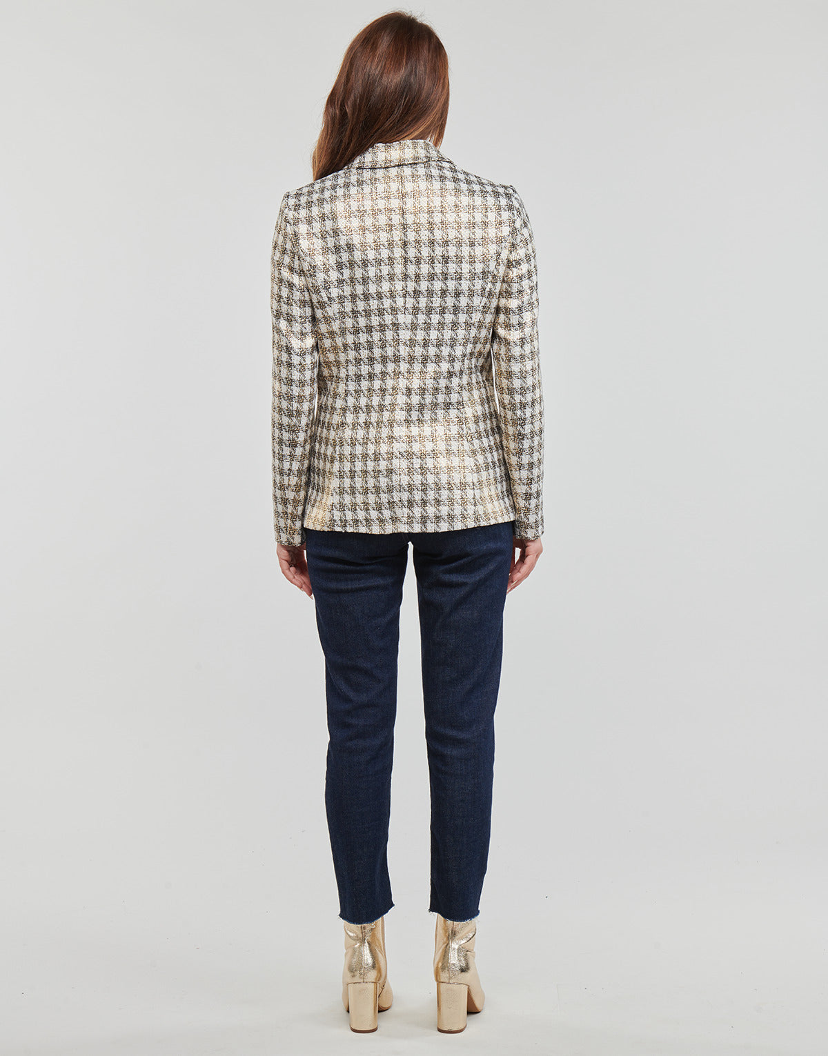 Giacca Donna Guess EMELIE FOILED BLAZER Beige