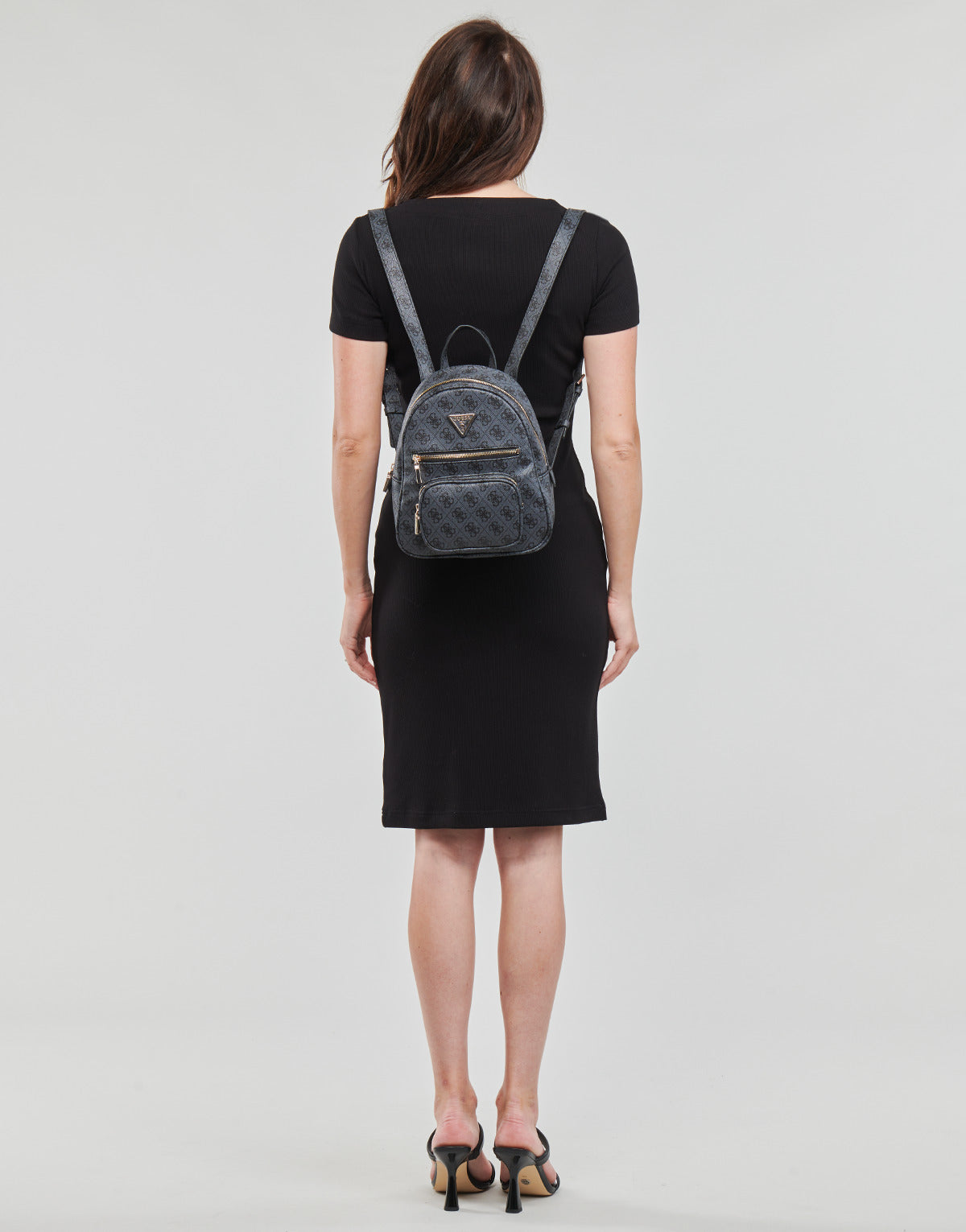 Abito lungo Donna Guess SS LEILA DRESS Nero