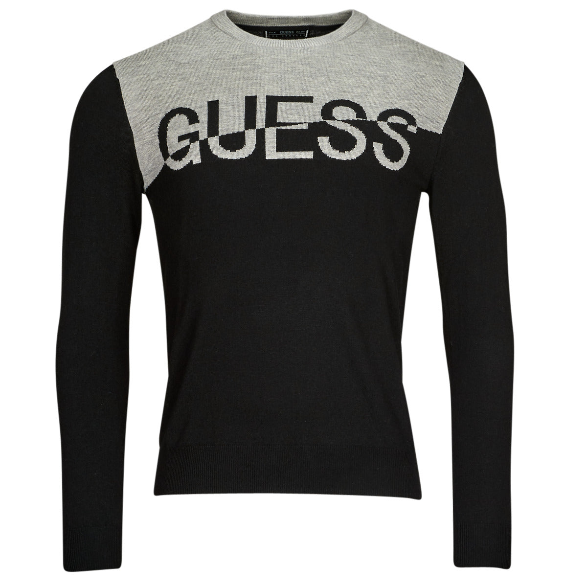 Maglione Uomo Guess ALEX LS CN LOGO SWEATER Nero