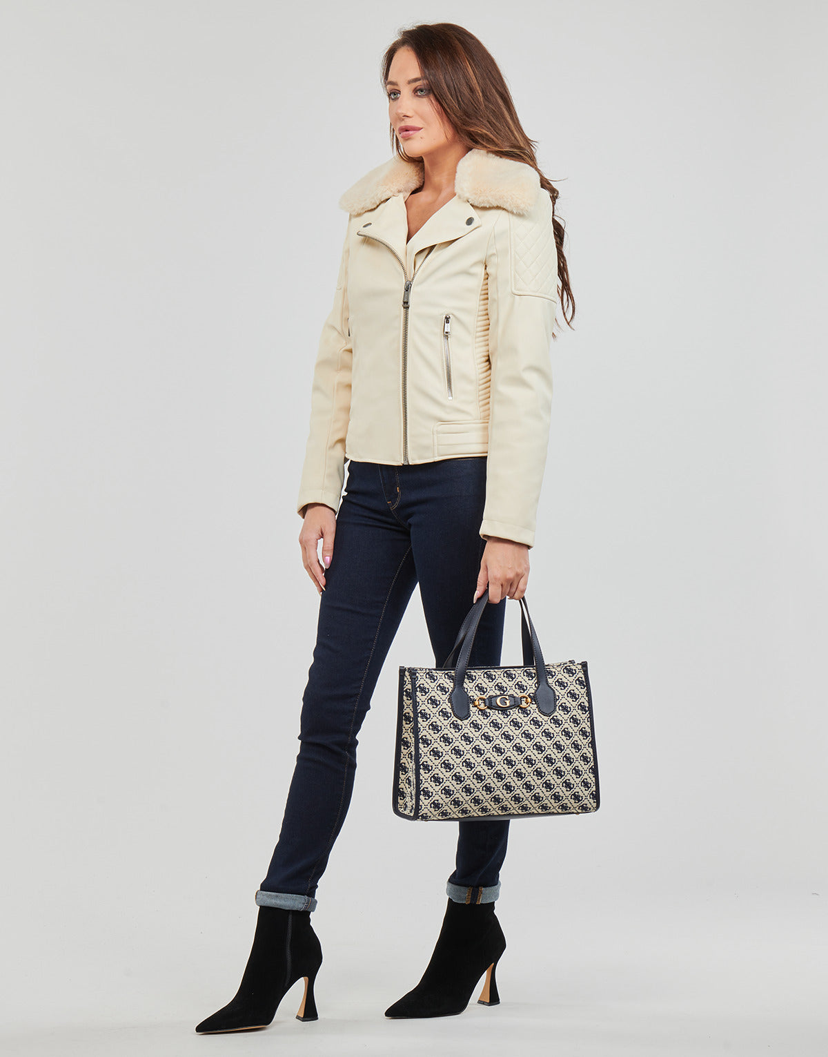 Giubbotto Donna Guess NEW OLIVIA JACKET Bianco