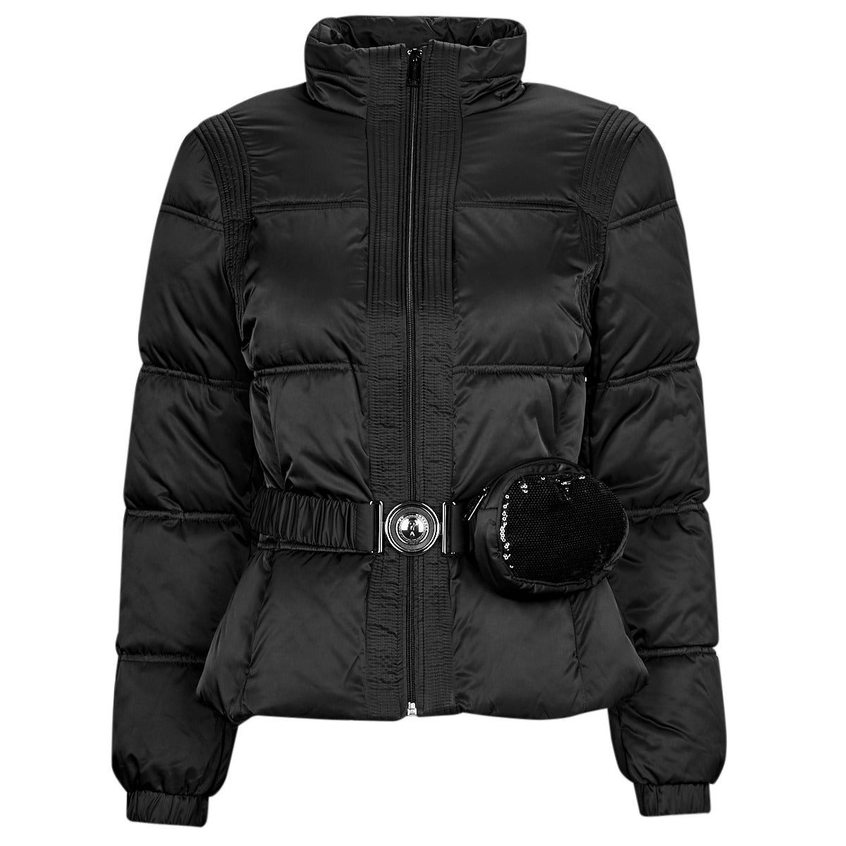 Piumino Donna Guess LUCIA BUM BAG PUFFA Nero