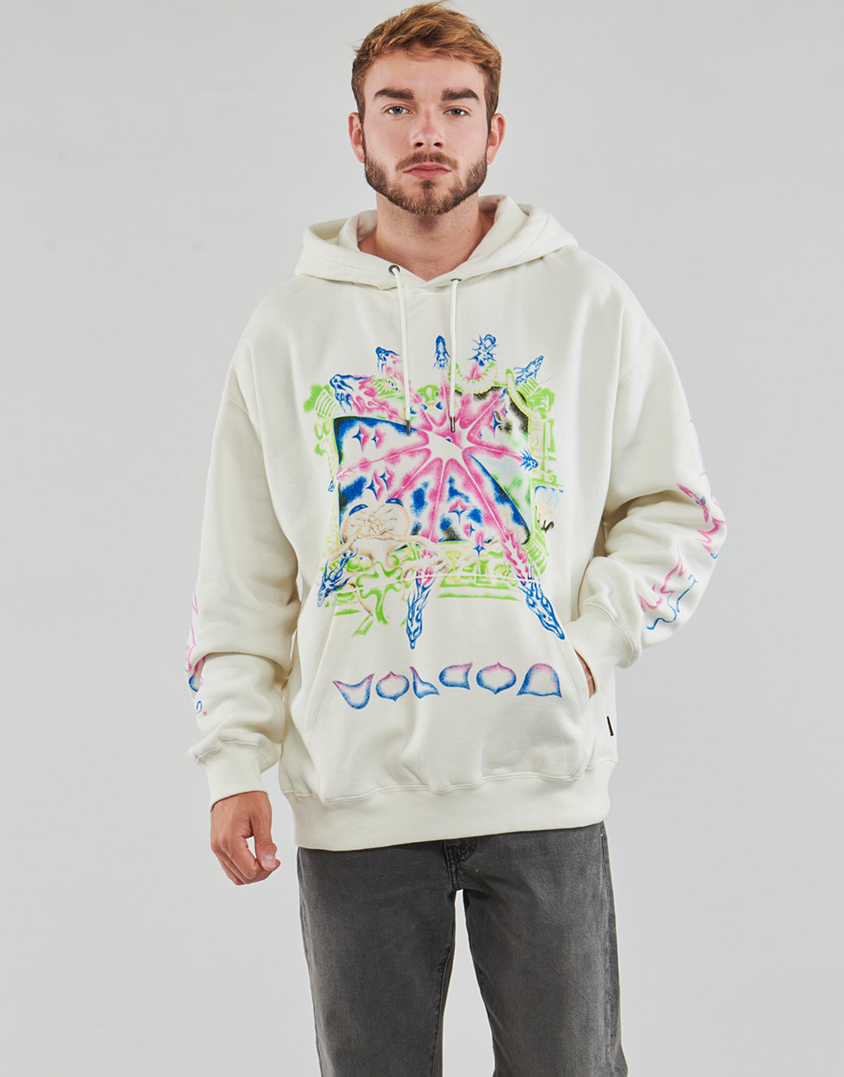 Felpa Uomo Volcom FA RYSER PO Multicolore