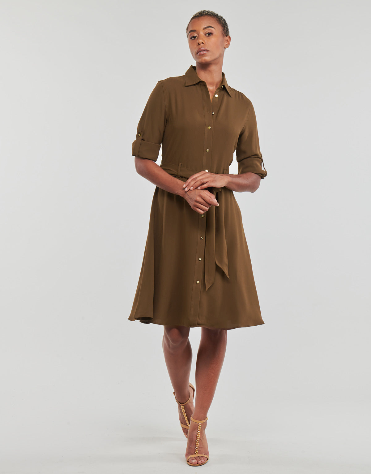 Abito lungo Donna Lauren Ralph Lauren  KARALYNN  Marrone