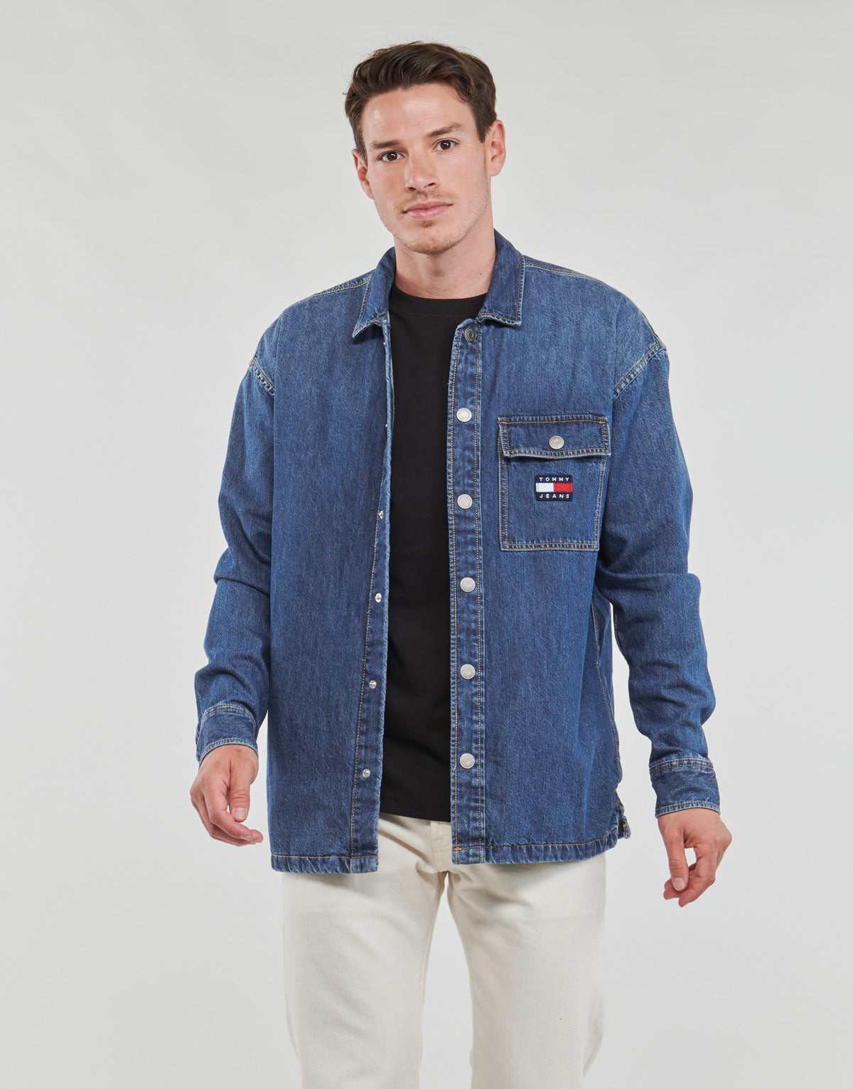 Camicia a maniche lunghe Uomo Tommy Jeans TJM CLASSIC DENIM OVERSHIRT Blu
