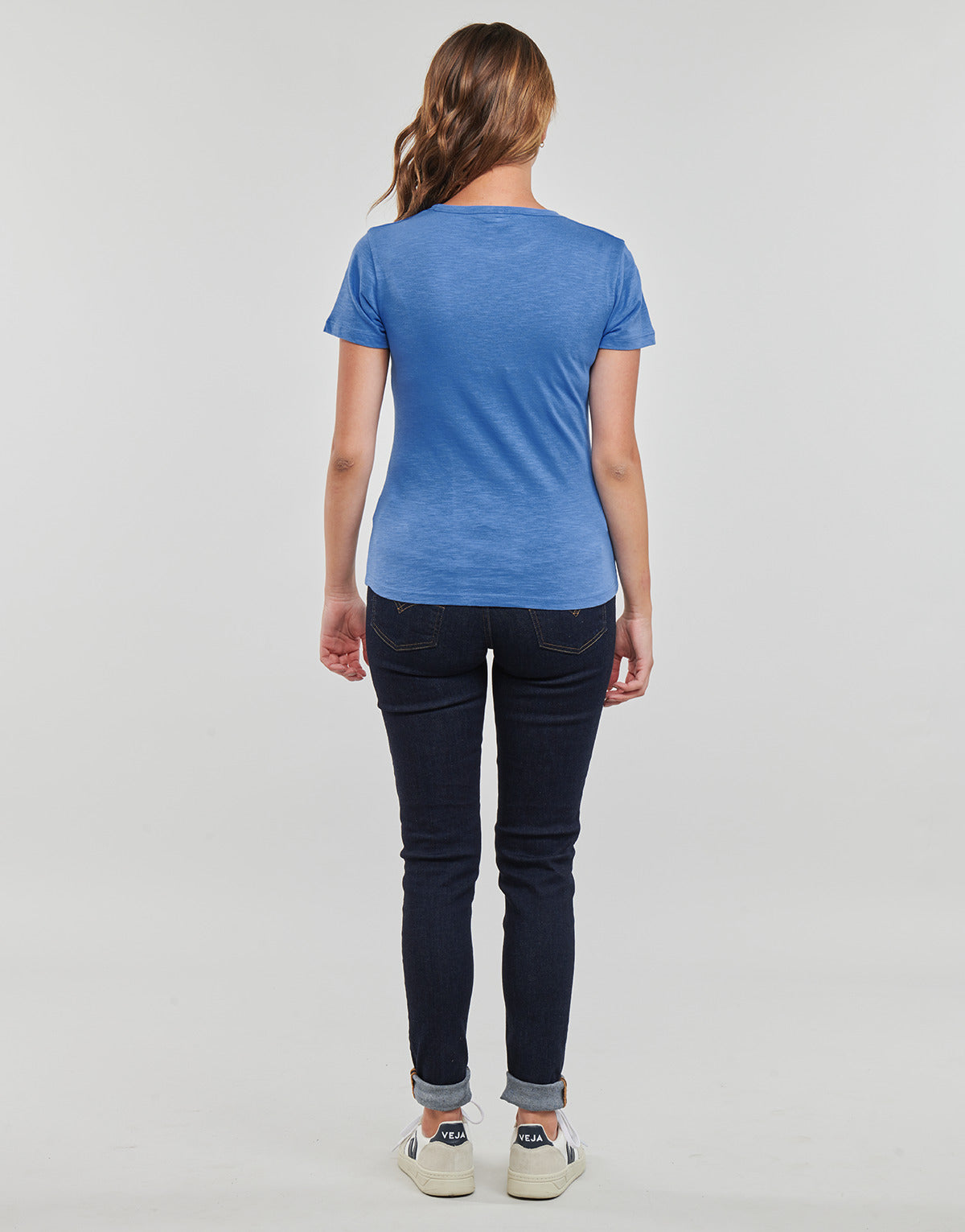 T-shirt Donna Tommy Hilfiger 1985 SLIM SLUB C-NK SS Blu