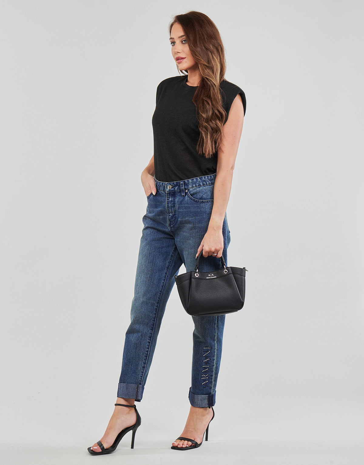 Jeans Mom Donna Armani Exchange 6RYJ06 Blu