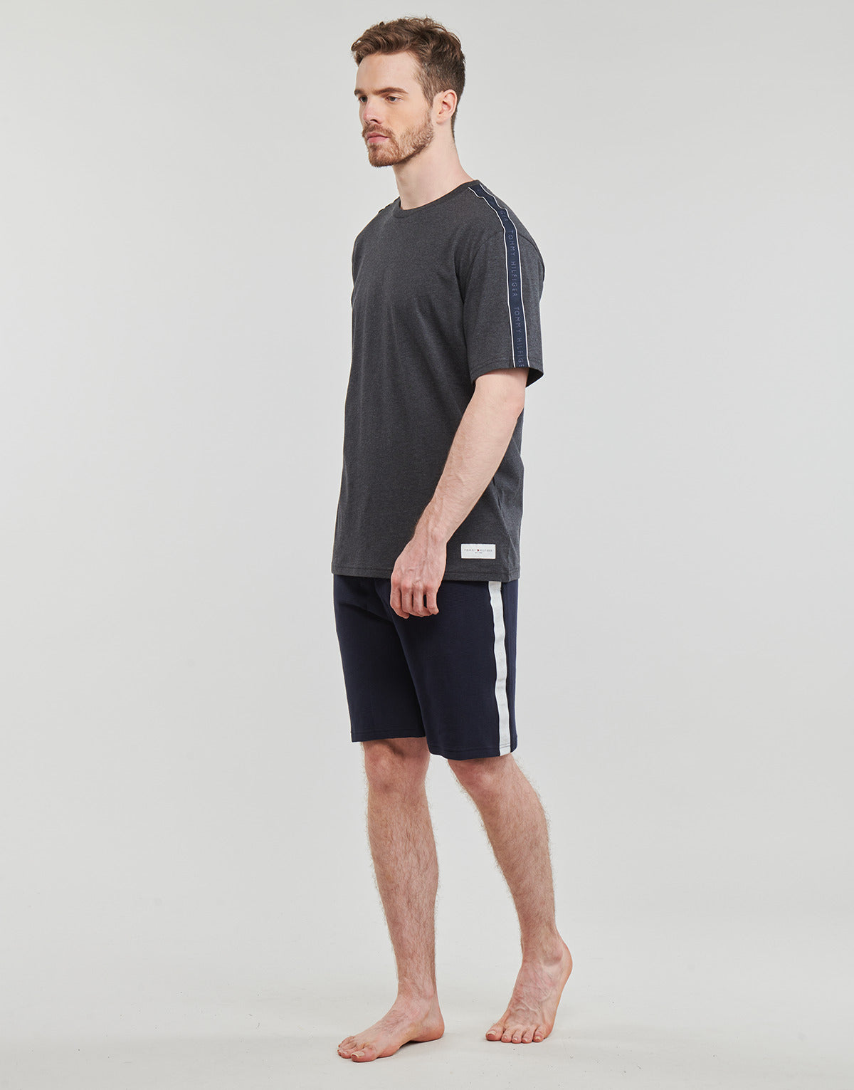 T-shirt Uomo Tommy Hilfiger SS TEE LOGO Grigio