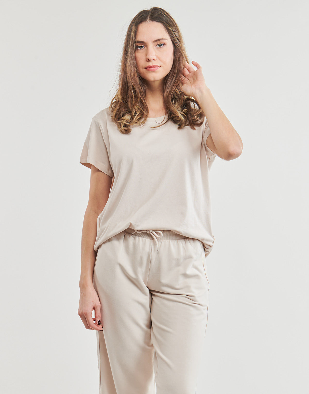 T-shirt Donna Tommy Hilfiger  SHORT SLEEVE T-SHIRT  Beige