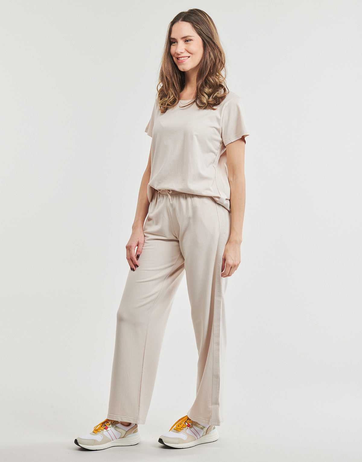 T-shirt Donna Tommy Hilfiger  SHORT SLEEVE T-SHIRT  Beige