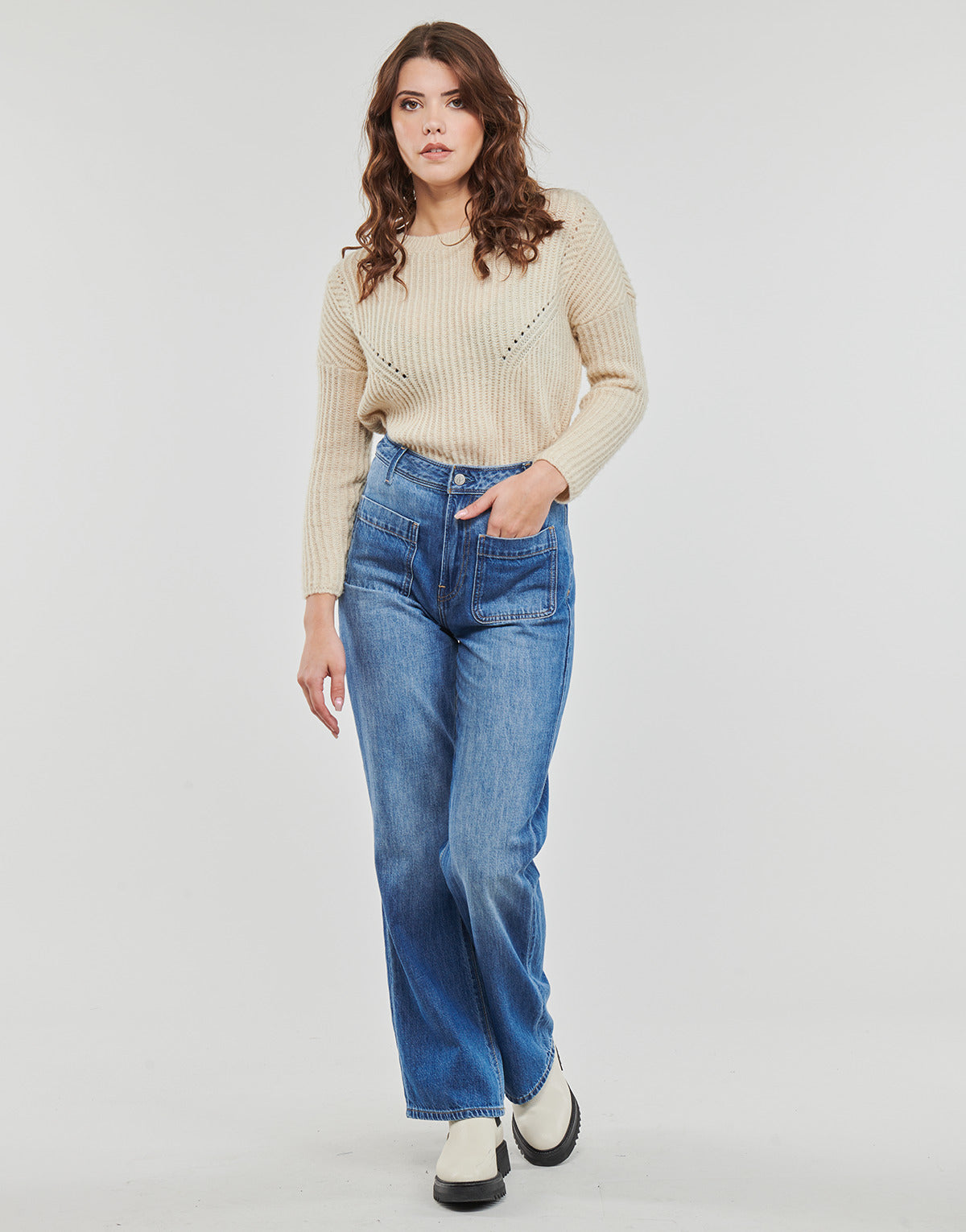 Jeans Bootcut Donna Pepe jeans NYOMI Blu