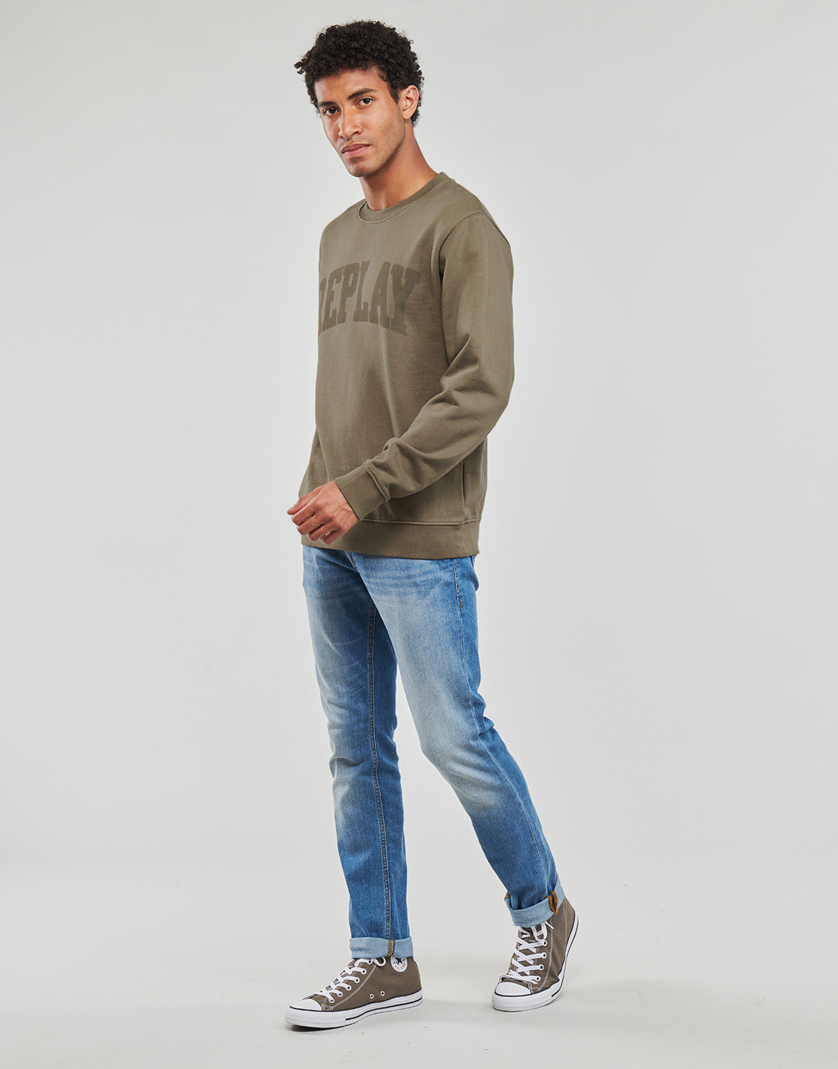 Felpa Uomo Replay M6714 Kaki