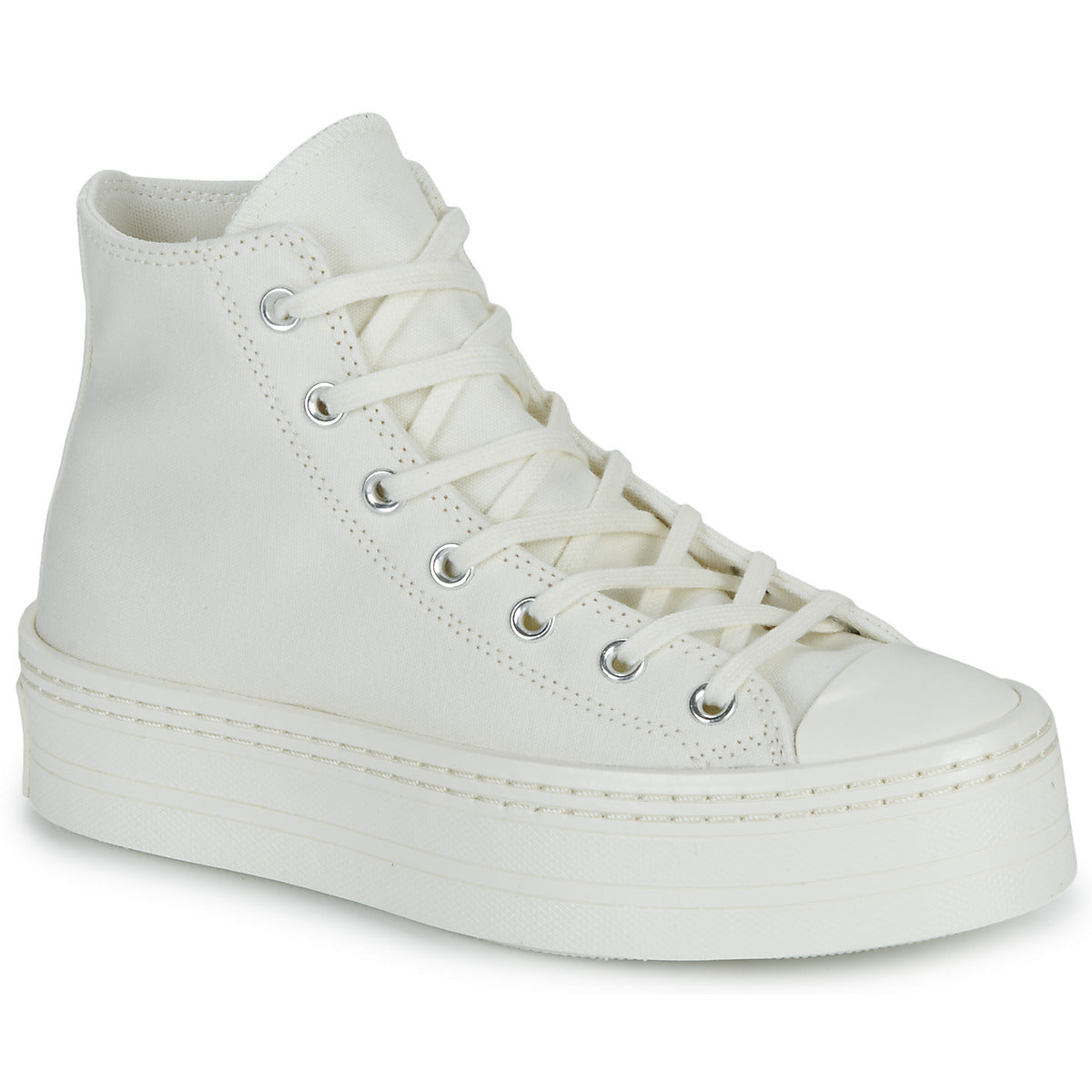 Sneakers alte Donna Converse CHUCK TAYLOR ALL STAR MODERN LIFT PLATFORM CANVAS Bianco