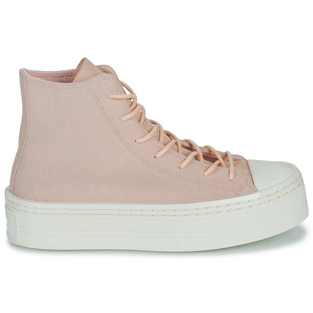 Sneakers alte Donna Converse CHUCK TAYLOR ALL STAR MODERN LIFT PLATFORM MONO SUEDE Rosa