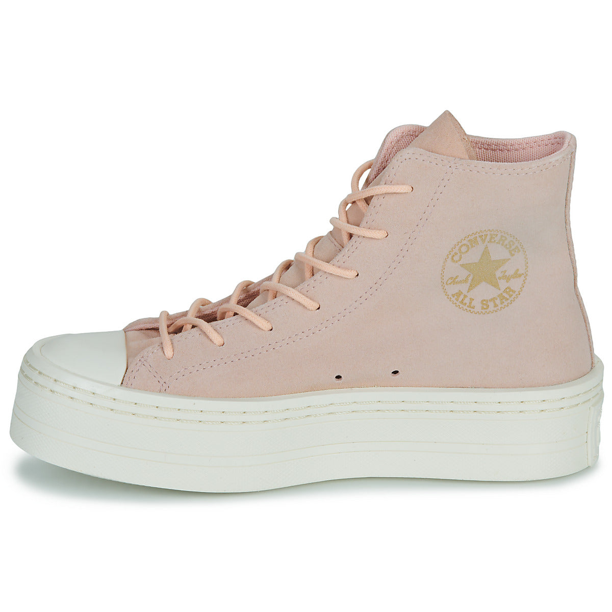 Sneakers alte Donna Converse CHUCK TAYLOR ALL STAR MODERN LIFT PLATFORM MONO SUEDE Rosa