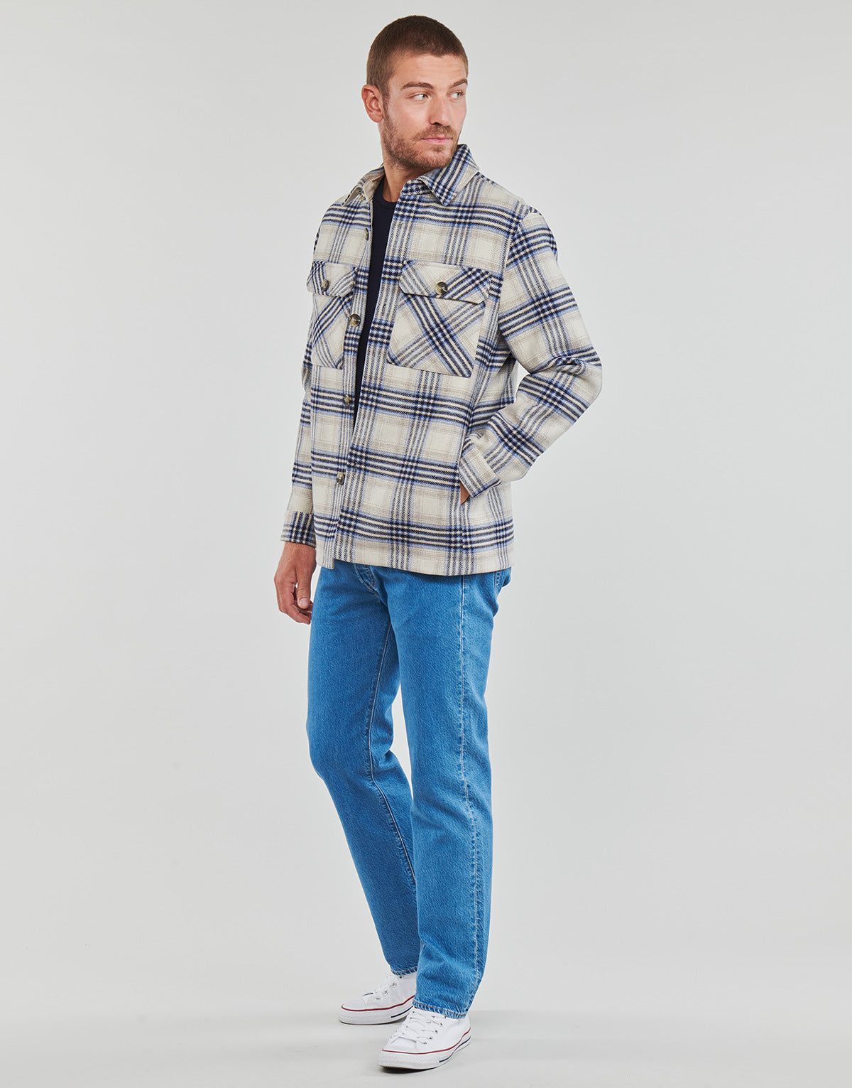 Mantella Uomo Esprit  Check Overshirt  Multicolore