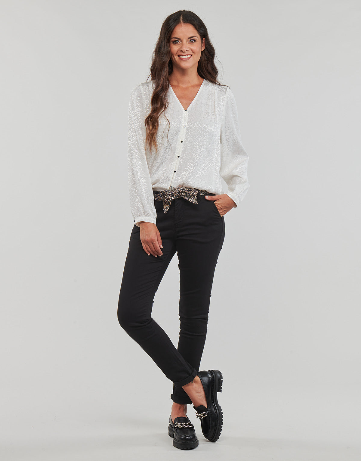 Pantalone Chino Donna Le Temps des Cerises  DYLI  Nero