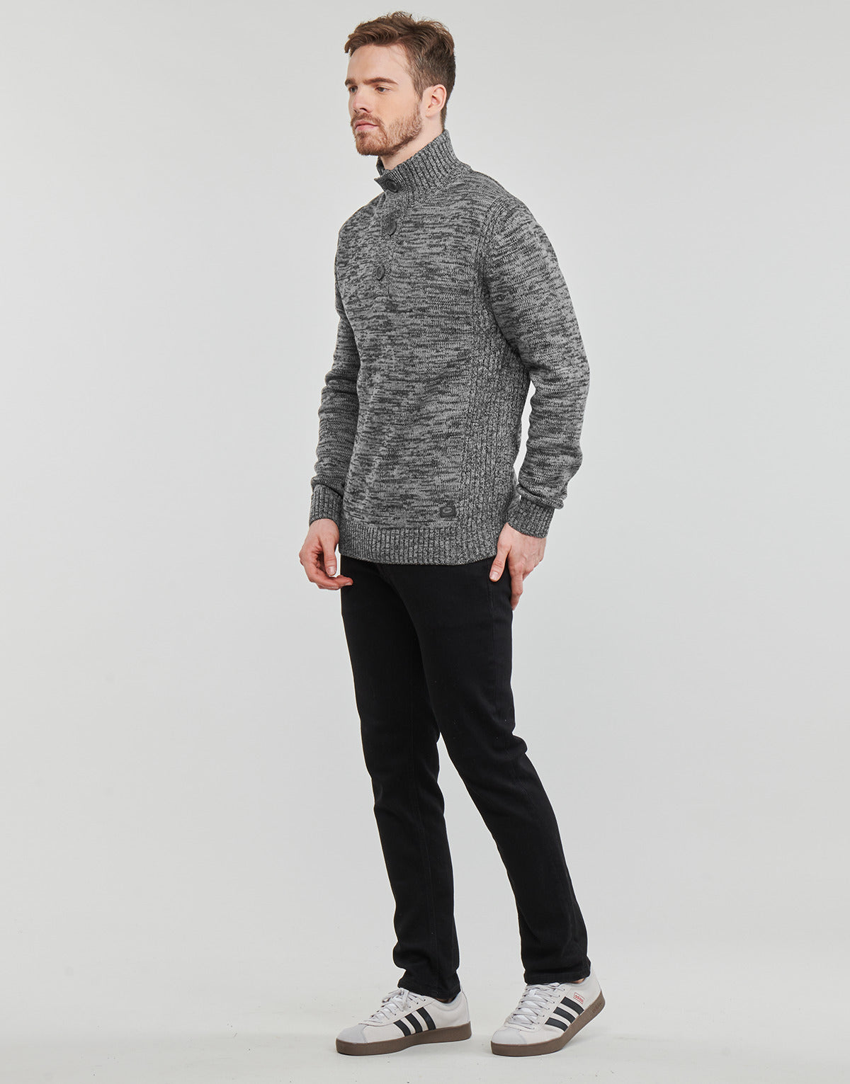 Maglione Uomo Petrol Industries MEN KNITWEAR COLLAR Grigio