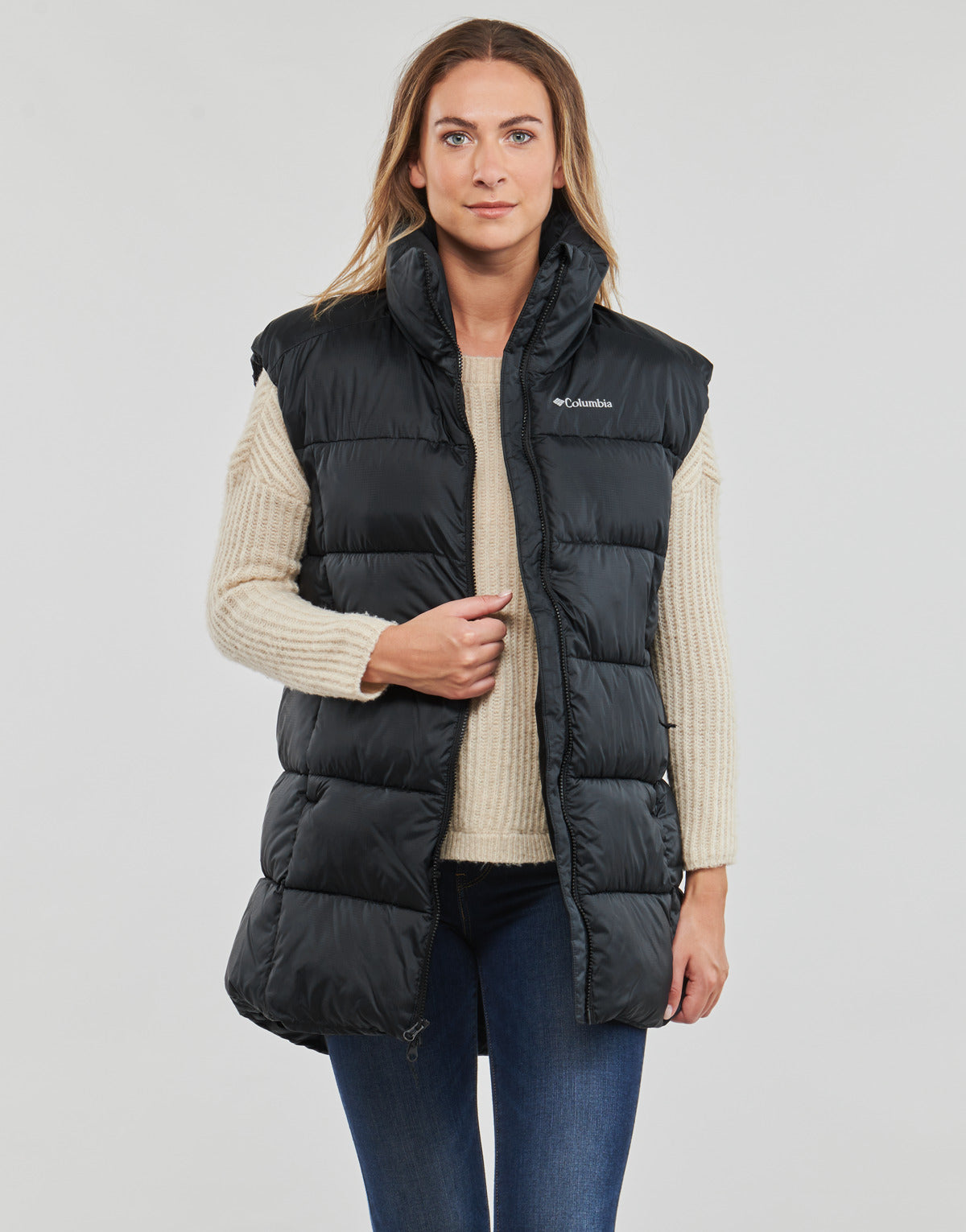 Piumino Donna Columbia Puffect Mid Vest Nero