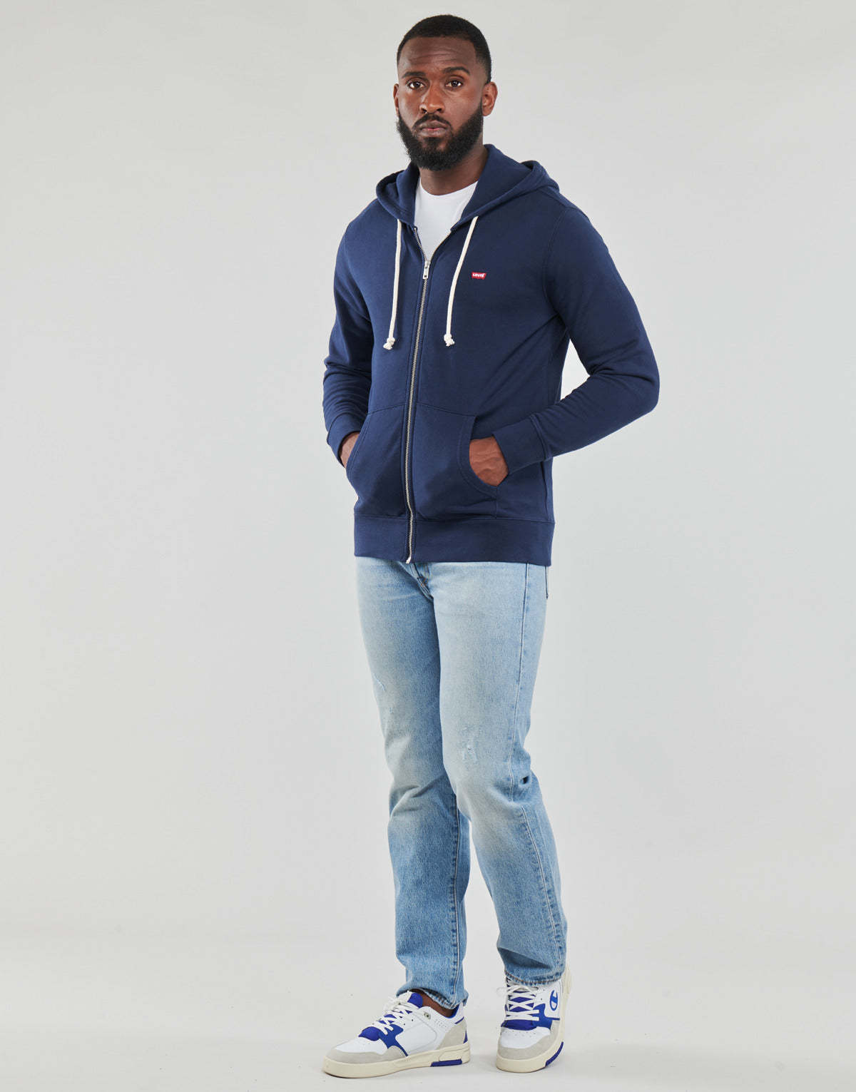 Felpa Uomo Levis  NEW ORIGINAL ZIP UP  Blu