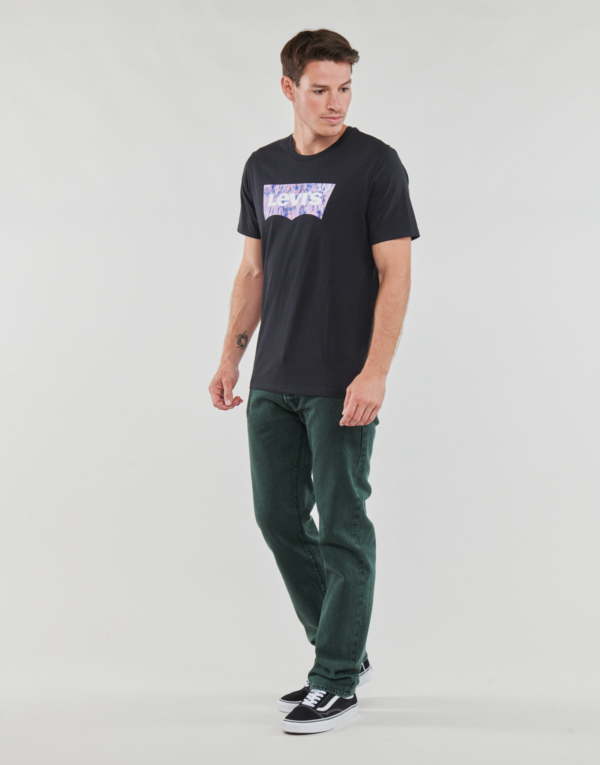 T-shirt Uomo Levis GRAPHIC CREWNECK TEE Nero