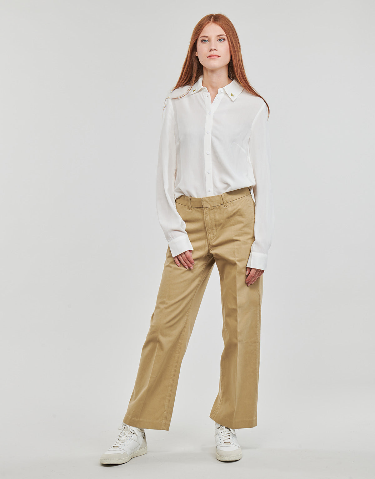 Pantalone Donna Levis BAGGY TROUSER Beige