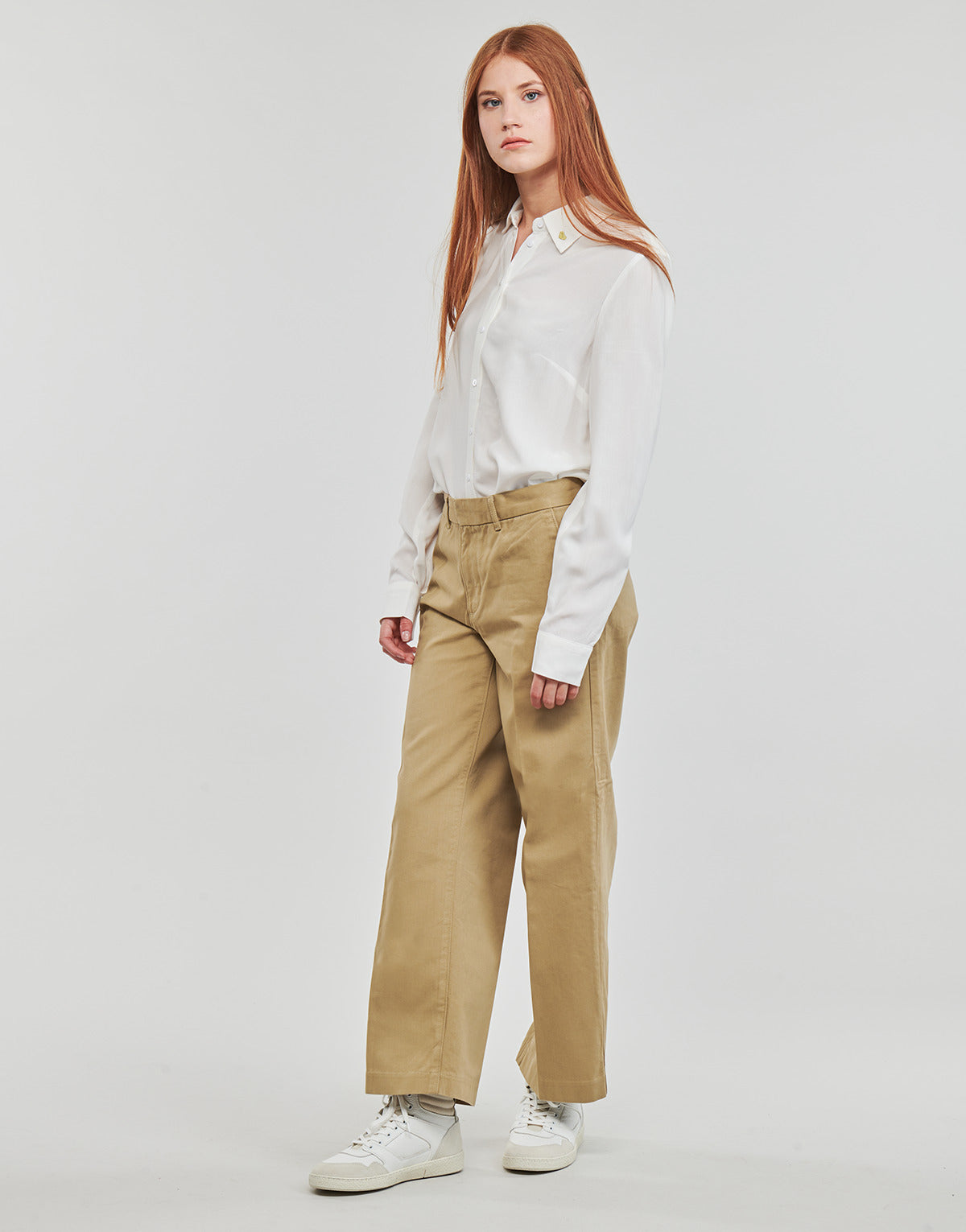 Pantalone Donna Levis BAGGY TROUSER Beige