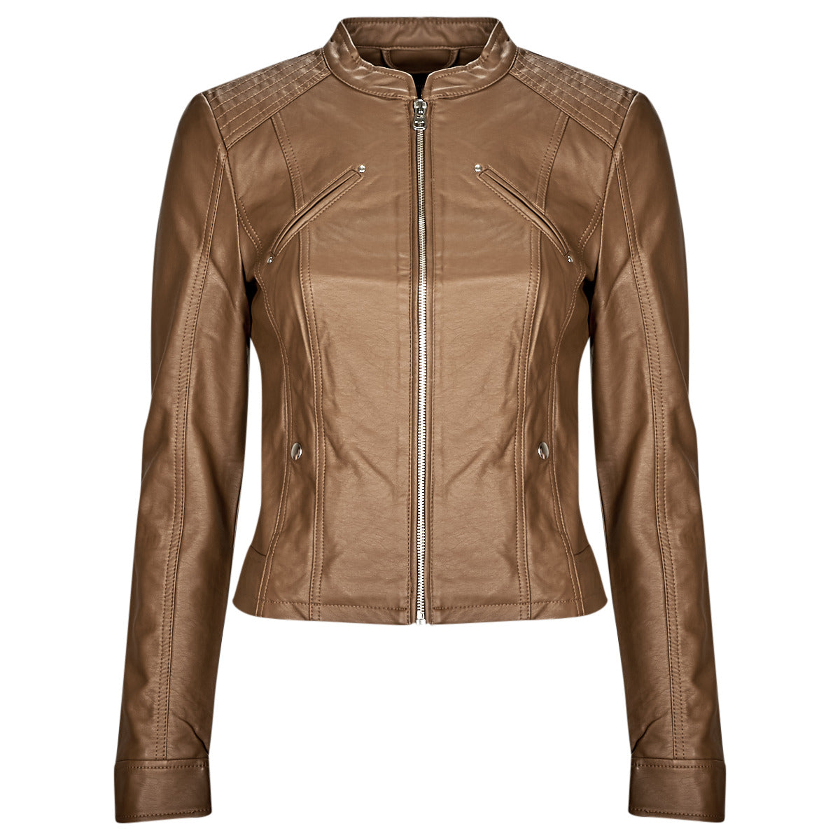 Giacca in pelle Donna Vero Moda VMFAVODONA COATED JACKET NOOS Marrone