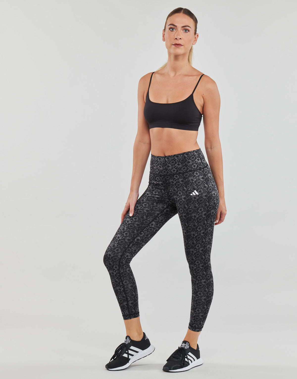 Collant Donna adidas TE AOP TIG Nero