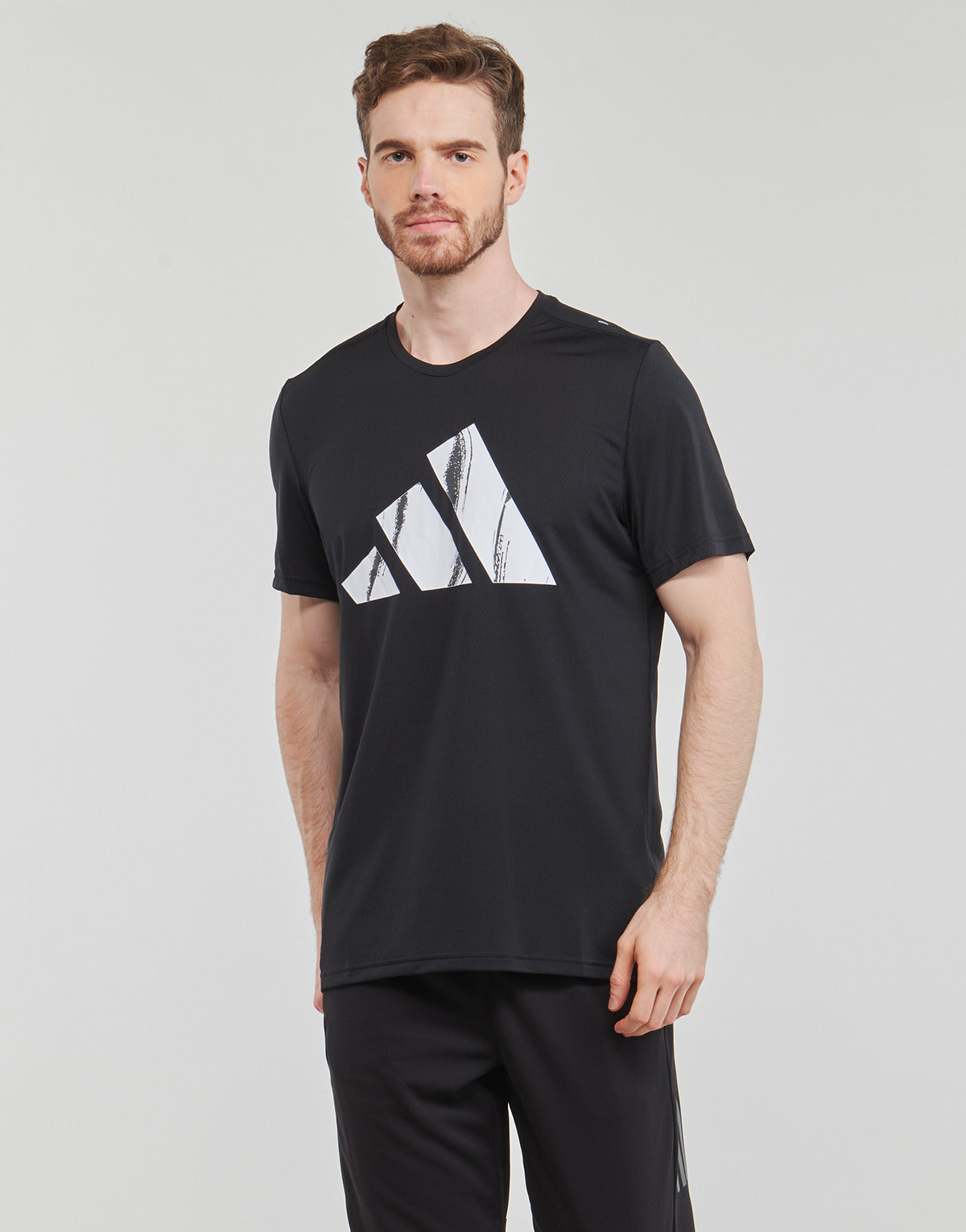 T-shirt Uomo adidas RUN IT BOS TEE Nero