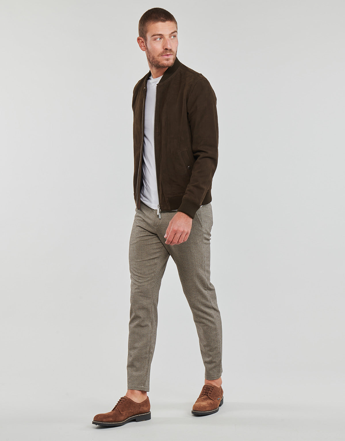 Giubbotto Uomo Selected SLHARCHIVE BOMBER SUEDE JKT NOOS Marrone